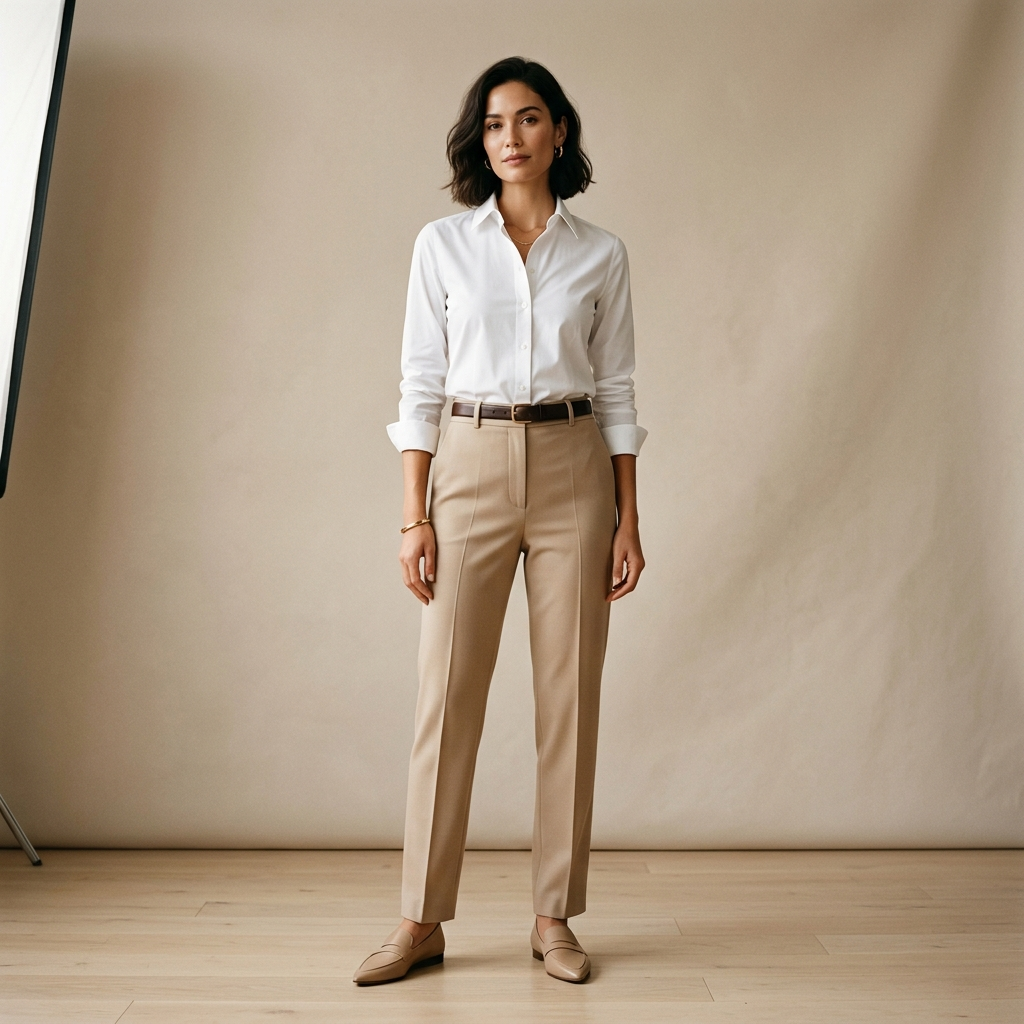 Look Trabajo con Camisa Blanca
